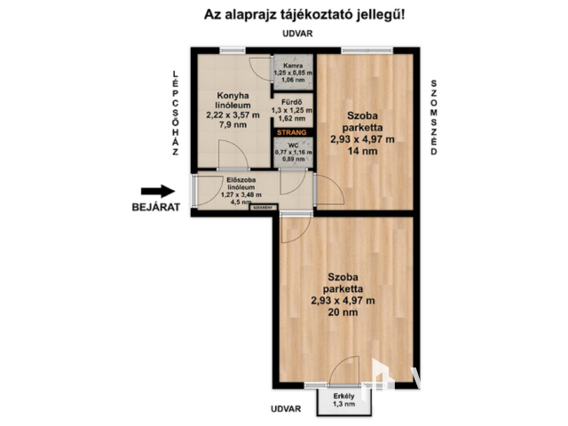 Szentháromság utcában felújítandó 2 szobás lakás