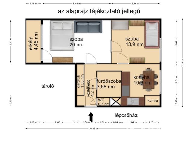 Gyönyörű, modern, szigetelt földszinti téglalakás