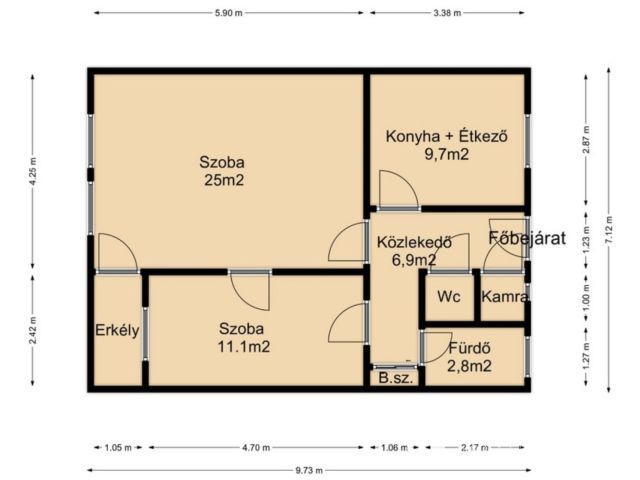 Kiadó földszinti lakás a Kossuth Téren!