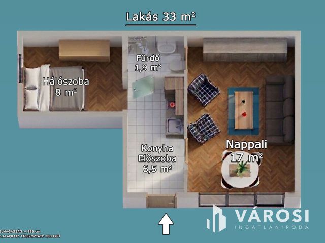 Nappali + 1 hálós lakás a pesti Broadway mellett